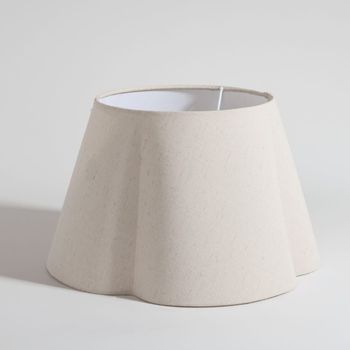 Pantalla de lámpara de tela beige