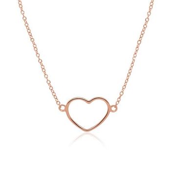 Cadena corazón de plata 925 bañada en oro rosa