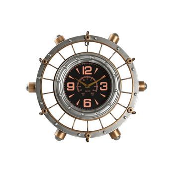 Reloj Pared Hierro 48x11x44,5 Plateado