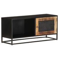 mueble para tv de madera maciza de mango rugosa 90x30x40 cm vidaxl
