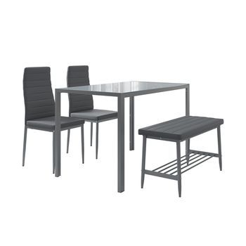 Conjunto De Mesa De Comedor Grand 120 X 70 Cm Juego De 4 Piezas Vicco