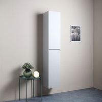 columna de bano suspendida con 2 puertas en blanco bosco de 30x170 cm
