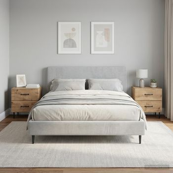 Mesitas De Noche - Mueble Para Dormitorio - Madera De Ingeniería - Roble (43x34.5x47.5cm)