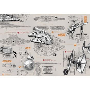 Mural Fotográfico Star Wars Blueprints 368x254 Cm 8-493 Komar