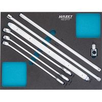 hazet 163-3717 juego de herramientas r perfil de traccion hexagonal doble exterior perfil de hexagono exterior cuadrado macizo 12 pulgadas 125 mm cuadrado macizo 34 pulgadas 20 mm r 27 r 30 r 32 r numero de herramientas 7