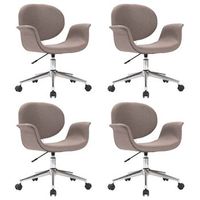 sillas de comedor giratorias 4 unidades tela color gris taupe vidaxl