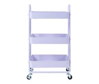 carro de servicio pyhanta con 3 cestas acero 79x46x35 cm - purpura encasa