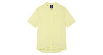 Camiseta de manga corta endura loop full zip amarilla para hombre