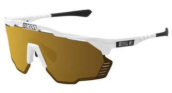 Gafas scicon aeroshade kunken blanco brillante   espejo bronce