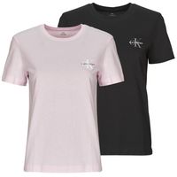 calvin klein jeans camiseta monologo cn 2 pack tee x2 para mujer