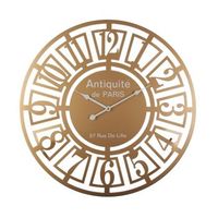 reloj de pared dorado metal