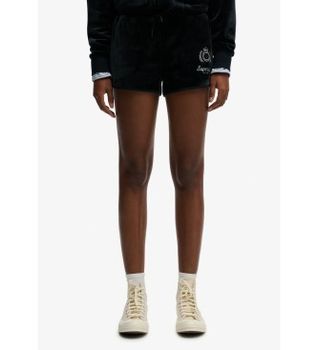 Superdry para mujer. W7110501A Shorts Country Club Velour marino (XS), Casual, Poliéster