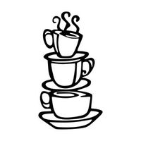 decoracion pared de metal coffee negro 40x75 cm