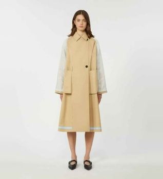 Weekend Max Mara para mujer. 2615021021600 Gabardina Canasta beige (44), Casual, Algodón