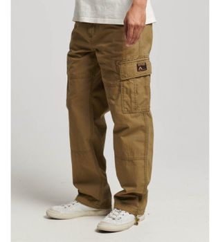Superdry para hombre. M7011029A Pantalón cargo holgado verde (30/32), Casual, Algodón