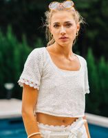 celeste blusa helene para mujer