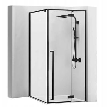 Cabina De Ducha Rea Fargo Black 90x90 U + Plato De Ducha Savoy Black