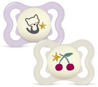 mam chupete supreme night rosa brillante 2-6m 2 uds