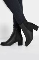botines negros de tacon bajo en diferentes anchos
