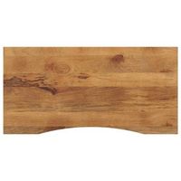 tablero escritorio con curva madera mango rugosa 110x60x25 cm vidaxl