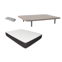 pack base tapizada patas incluidascolchon hr mega confort visco almohada de regalo 105x180