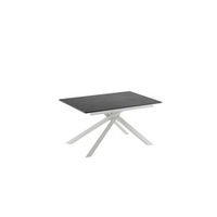 pulse - mesa extensible 140190 x 90 cm en melamina blanca