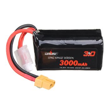 Batería URUAV VTC6 18650 4S 14.8V 3000mAh 15/30C 4S1P LR Li-ion LionPack con enchufe XT60 para GEPRC Crocodile Baby 4 Cr
