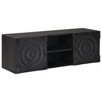 mueble de tv  mueble de salon  gabinete de tv con estante con puerta negro 105 x 30 x 35 cm