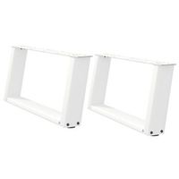 patas de mesa de centro forma u 2 uds  patas para mesa acero blanco 60x30-31 cm