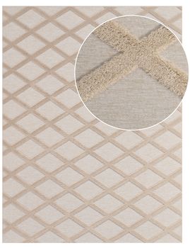 Alfombra lavable Utah beige 60x100 cm