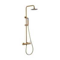 imex  monza columna de ducha monomando oro cepillado oro cepillado