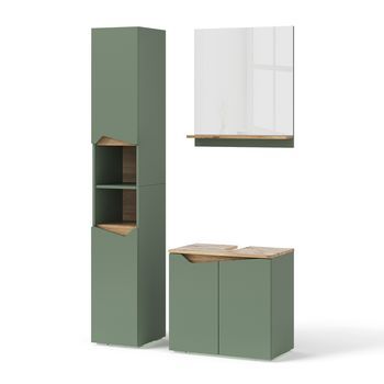 Conjunto Mueble De Baño Marelle 3 Partes, Con Unidad Alta Vicco