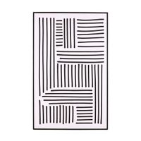 lienzo con motivos geometricos en blanco y negro 60x90 cm
