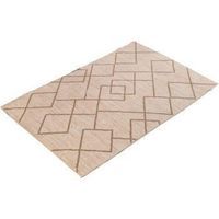 alfombra microfibra 180x120 cm natural lineas rombos