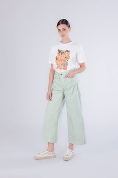 pantalones culotte teñidos en prenda mint 30