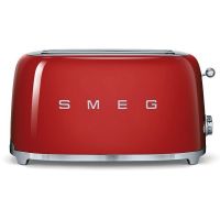 smeg tsf02rdeu tostador 4 rebanadas 1500w rojo