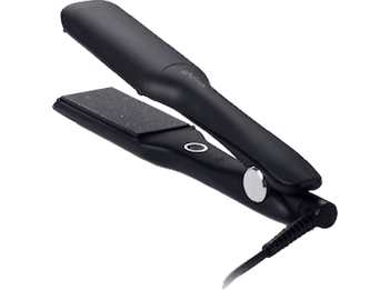 Plancha de pelo - ghd Max gift set, Cerámica, 150 W, 185 °C, Placas anchas, Negro