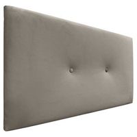 dhome cabecero de terciopelo liso con botones 80x60 camas 8090 - marron