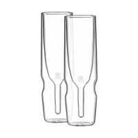 set de 2 copas en vidrio transparente de 190 ml