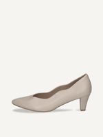 caprice pumps beige made of leather with funnel heel size 385