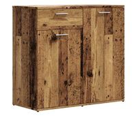 aparador - mueble de almacenamiento de madera contrachapada madera vieja 80x36x75 cm es2935