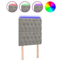 cabecero con luces led terciopelo gris claro 80x7x118128 cm vidaxl