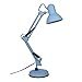 bel air home - lampara de escritorio led articulada flexo antigona  diseno vintage retro  altura ajustable 34-67 cm  metal resistente  ideal para oficina y hogar azul mate