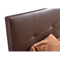 cabecero de cama tapizado 105 cm  wengue  tela de polipiel liso  directo al suelo sin agujeros  descansin