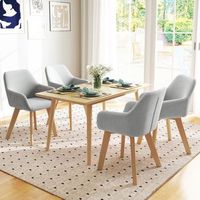 sillas de terciopelo espuma madera de caucho homcom 54x57x80 cm-gris