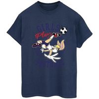 dessins animes camiseta girls play football para mujer