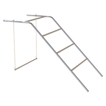 PawHut Estructura de juego para gallinas de madera, parque para gallinas con perchas, columpio ajustable, 82 x 150 x 110 cm plateado   Aosom España