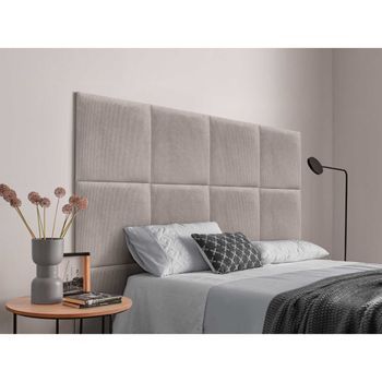Dhome Cabecero Tapizado Para Camas De 90cm Compuesto De Paneles Autoadhesivos Intercambiables De Pana Premium Cama Lujo Dormitorio Acolchado (marrón, 90cm)