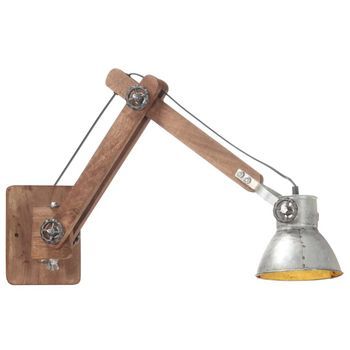 Vidaxl Lámpara De Pared Redonda Estilo Industrial Plateada E27