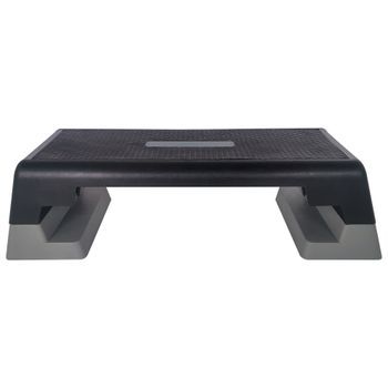 Plataforma De Step - Aeróbic En Casa - Polietileno - Negro Y Gris (99.06x38.1x25.4cm)